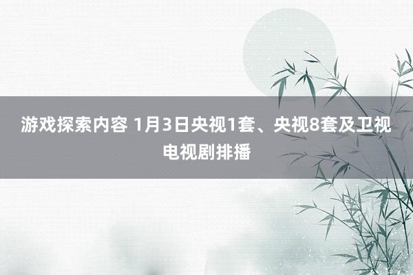 游戏探索内容 1月3日央视1套、央视8套及卫视电视剧排播