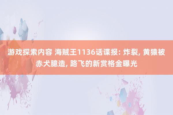 游戏探索内容 海贼王1136话谍报: 炸裂, 黄猿被赤犬臆造, 路飞的新赏格金曝光